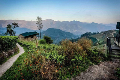 Sri Lanka Rundreise, Madulkelle Tea and Eco Lodge, Panoramablick