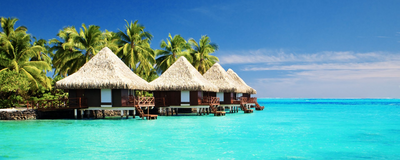 Bungalows am Wasser, Malediven Reise