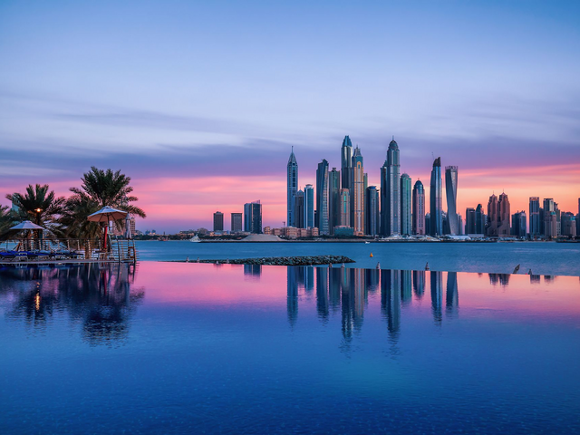 Skyline von Dubai, Vereinigte Arabische Emirate Reise