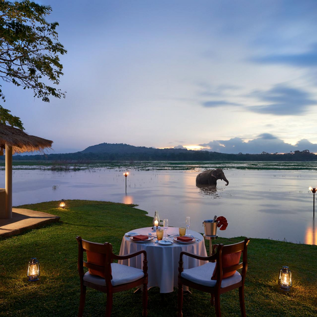 Dinner am See, Habarana Village by Cinnamon, Sri Lanka Rundreise
