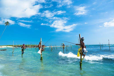 Stelzenfischer, Sri Lanka Malediven Reise