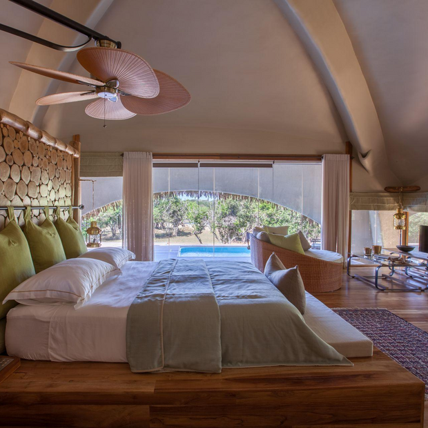Master Bedroom, Chena Huts by Uga Escapes, Yala, Sri Lanka Rundreise