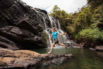 Sri Lanka Reise, Horton Plains Nationalpark, Bakers Waterfall