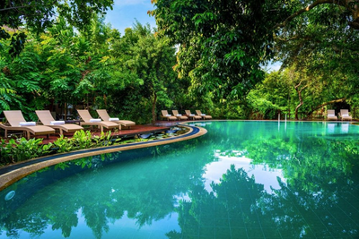 Pool des Jungle Beach by Uga Escapes, Sri Lanka Rundreise