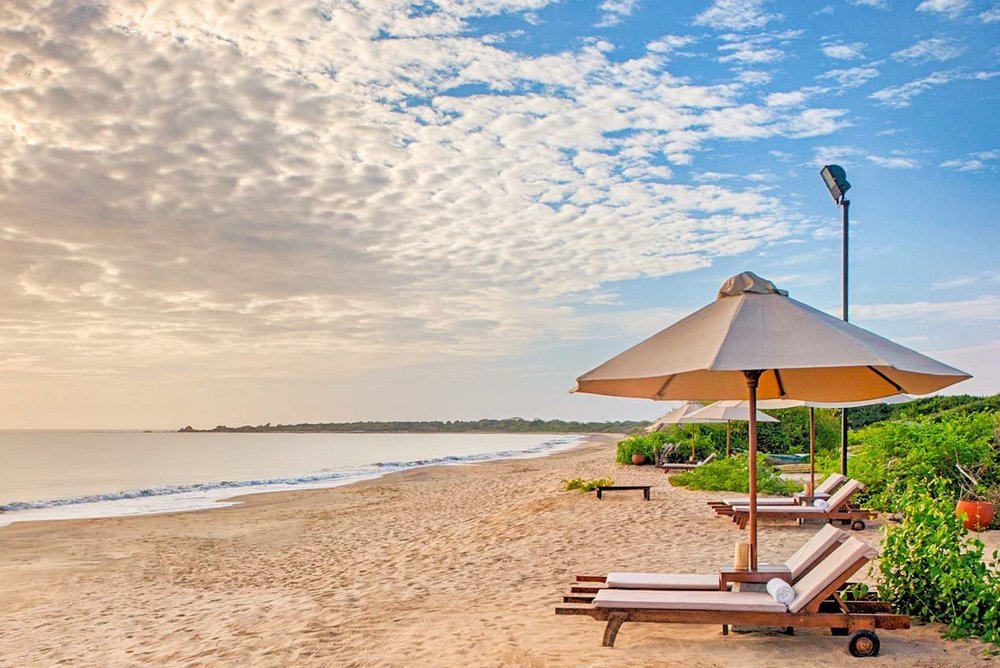 Liegen am Strand, Jungle Beach by Uga Escapes, Sri Lanka Reise