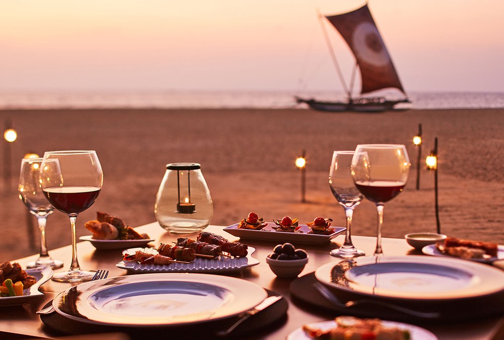 Dinner am Meer, Jetwing Beach, Negombo, Sri Lanka Rundreise
