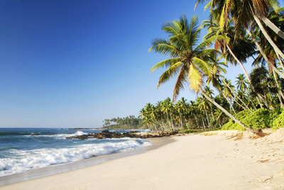 Strand von Hambantota, Sri Lanka Golfreise